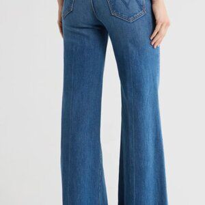MOTHER Hustler Roller Heel High Waist Wide Leg Jeans COLOR: It's a Small World